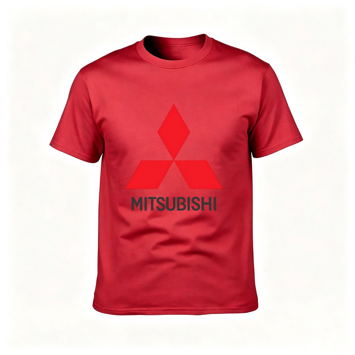 Mitsubishi Logo T-Shirt Men's Black Red Print Casual Gift Wear - Image 5