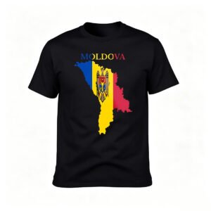 Moldova Map Flag T-Shirt Men Women Gift National Pride Wear