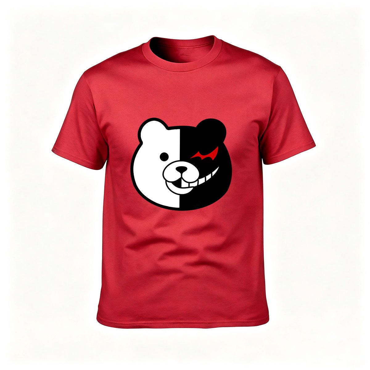 Monochrome Bear Face Men's T-Shirt Gift for Anime Fans - Image 5