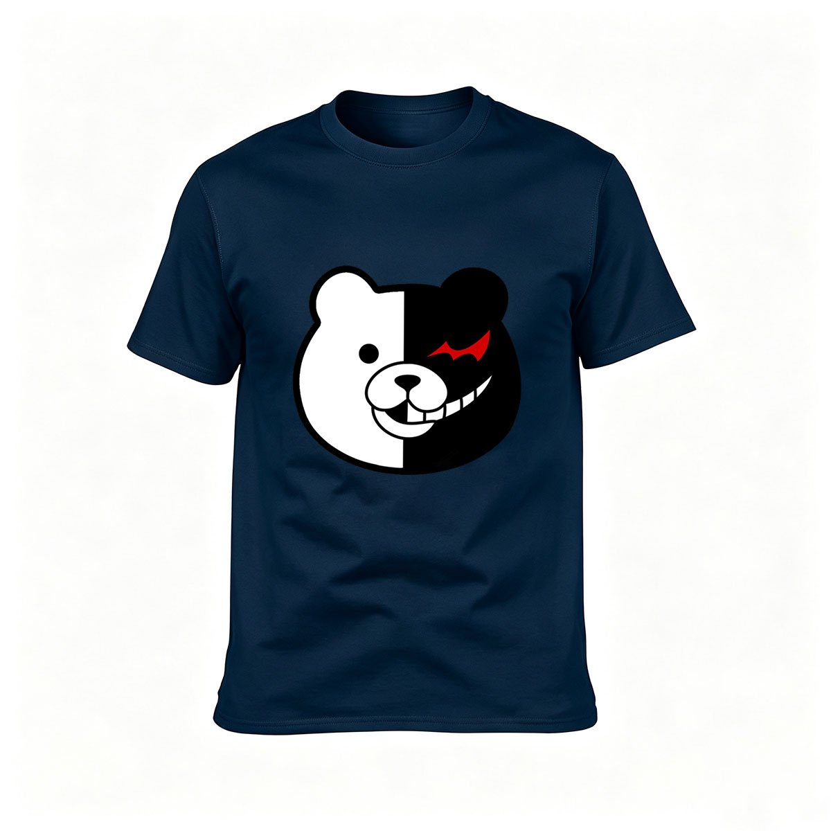 Monochrome Bear Face Men's T-Shirt Gift for Anime Fans - Image 6