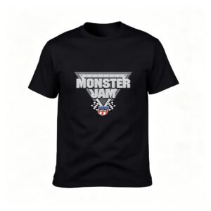 Monster Jam Logo T-Shirt Men's Black Graphic Tee Gift for Fans