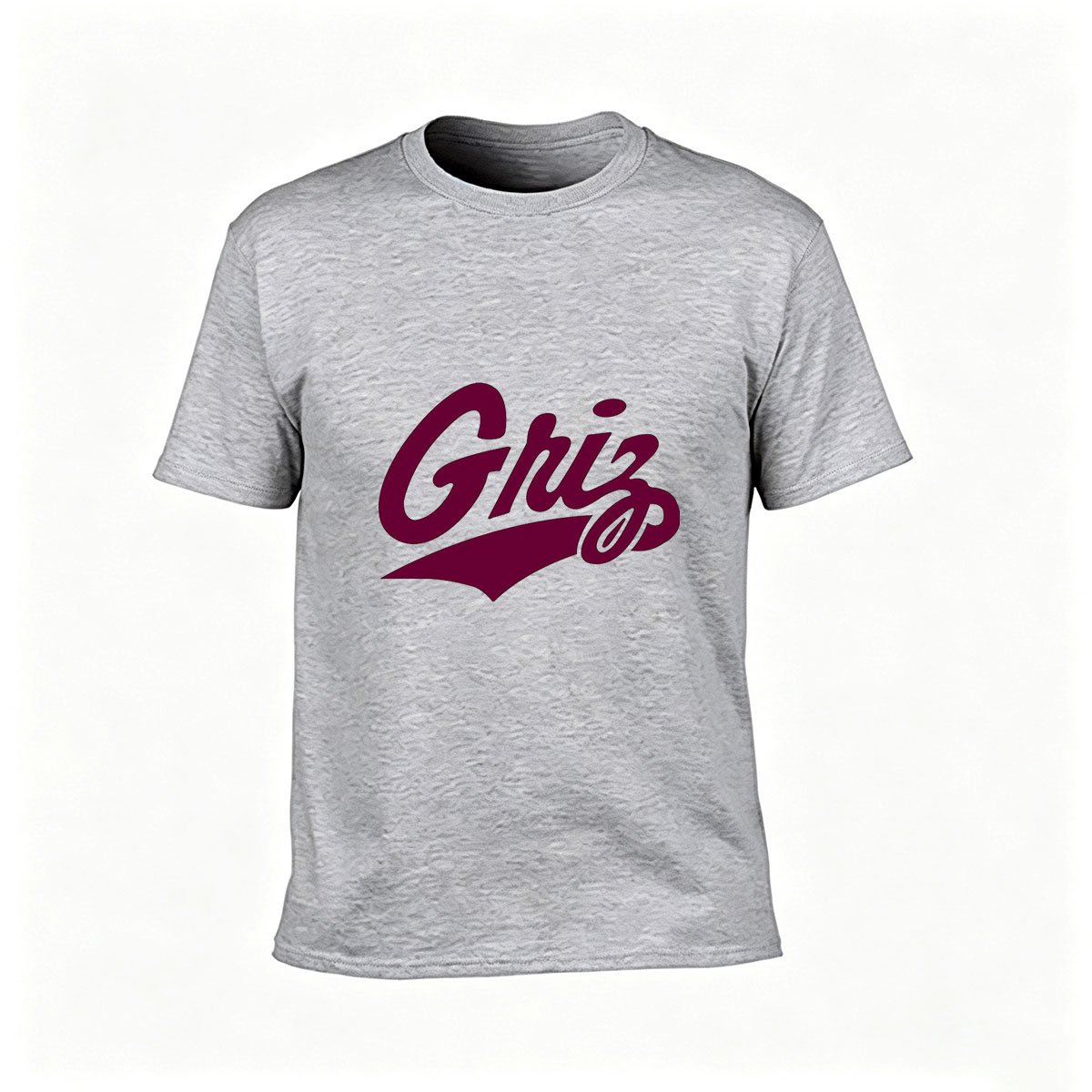 Griz Logo T-Shirt Men's Black Maroon Print Casual Wear Gift - Image 3