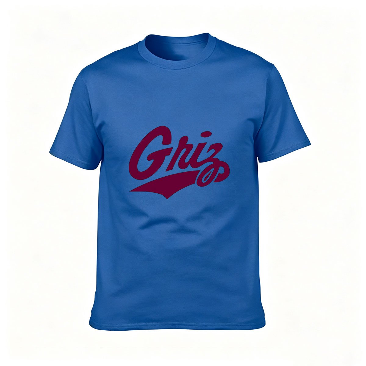 Griz Logo T-Shirt Men's Black Maroon Print Casual Wear Gift - Image 4