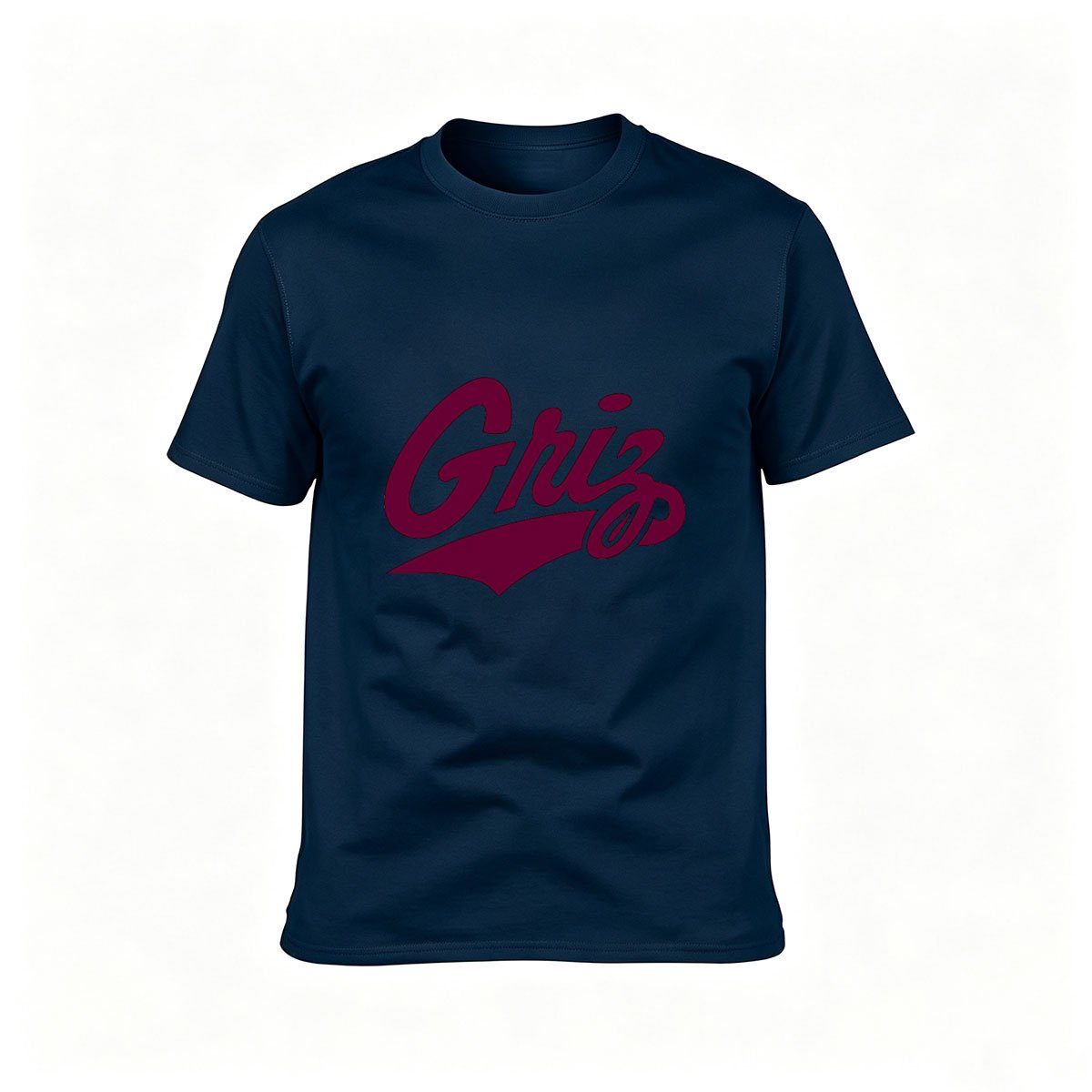 Griz Logo T-Shirt Men's Black Maroon Print Casual Wear Gift - Image 6