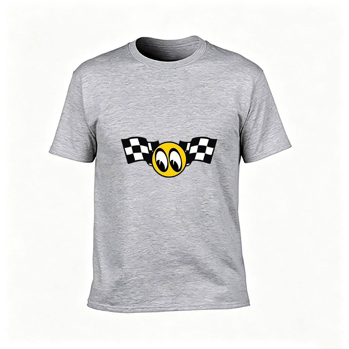 Men's Racing Eyes T-Shirt with Checkered Flags Design - Image 3