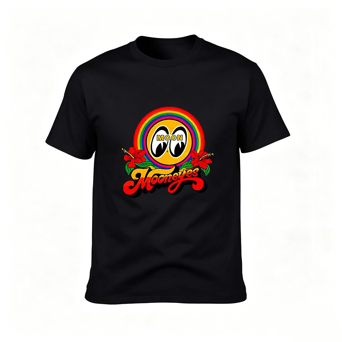 Moon Eyes Rainbow Logo Men's T-Shirt Gift Fashion Tee