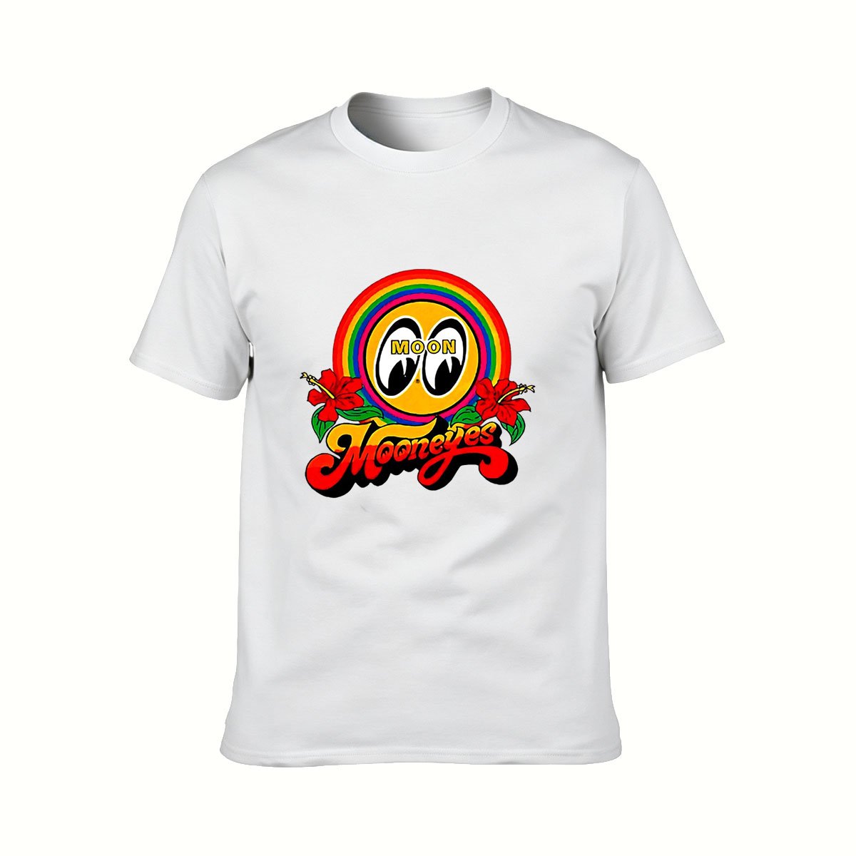 Moon Eyes Rainbow Logo Men's T-Shirt Gift Fashion Tee - Image 2