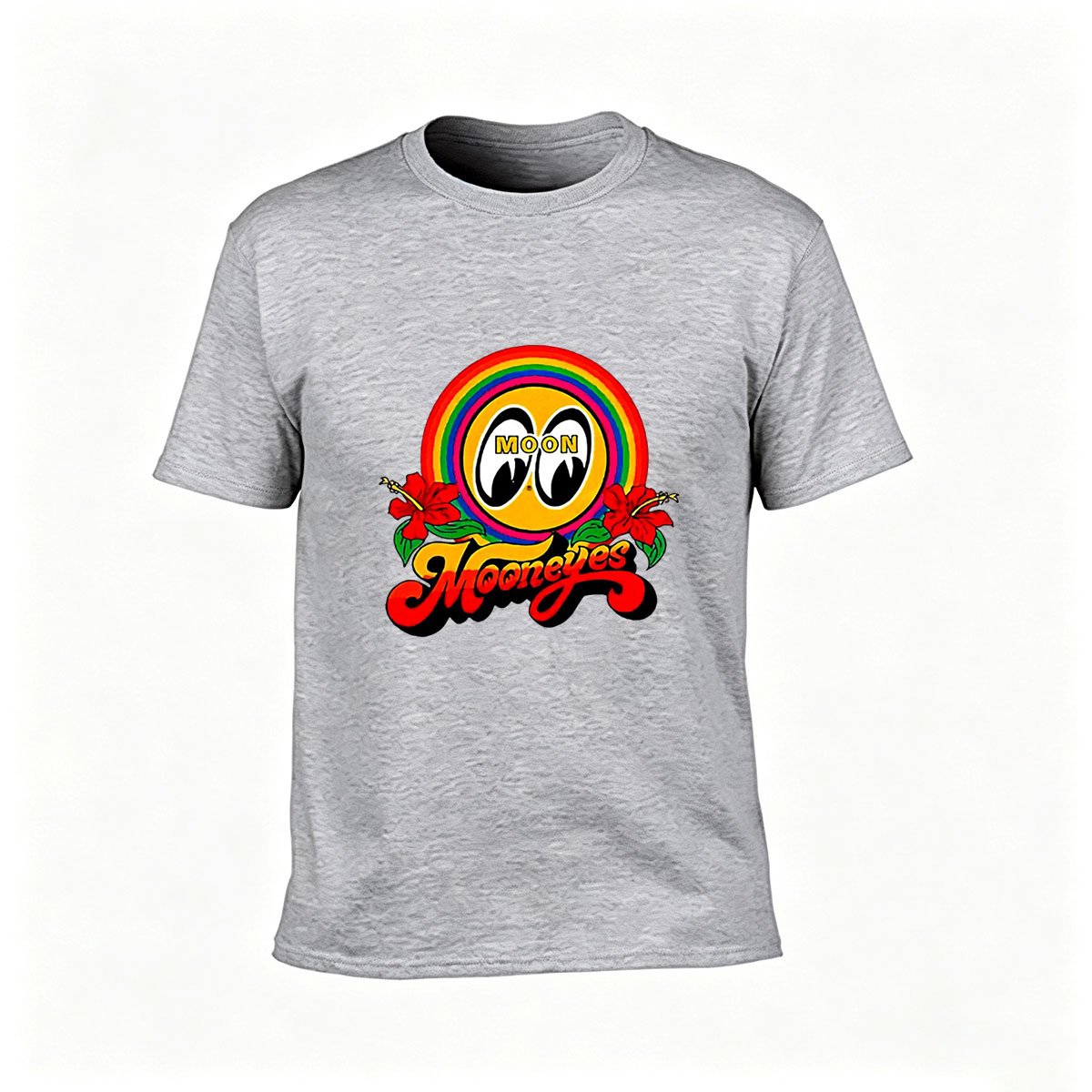 Moon Eyes Rainbow Logo Men's T-Shirt Gift Fashion Tee - Image 3