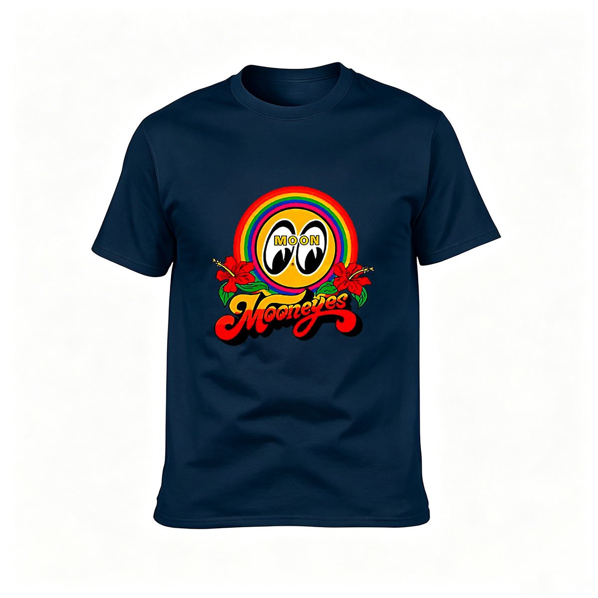 Moon Eyes Rainbow Logo Men's T-Shirt Gift Fashion Tee - Image 6