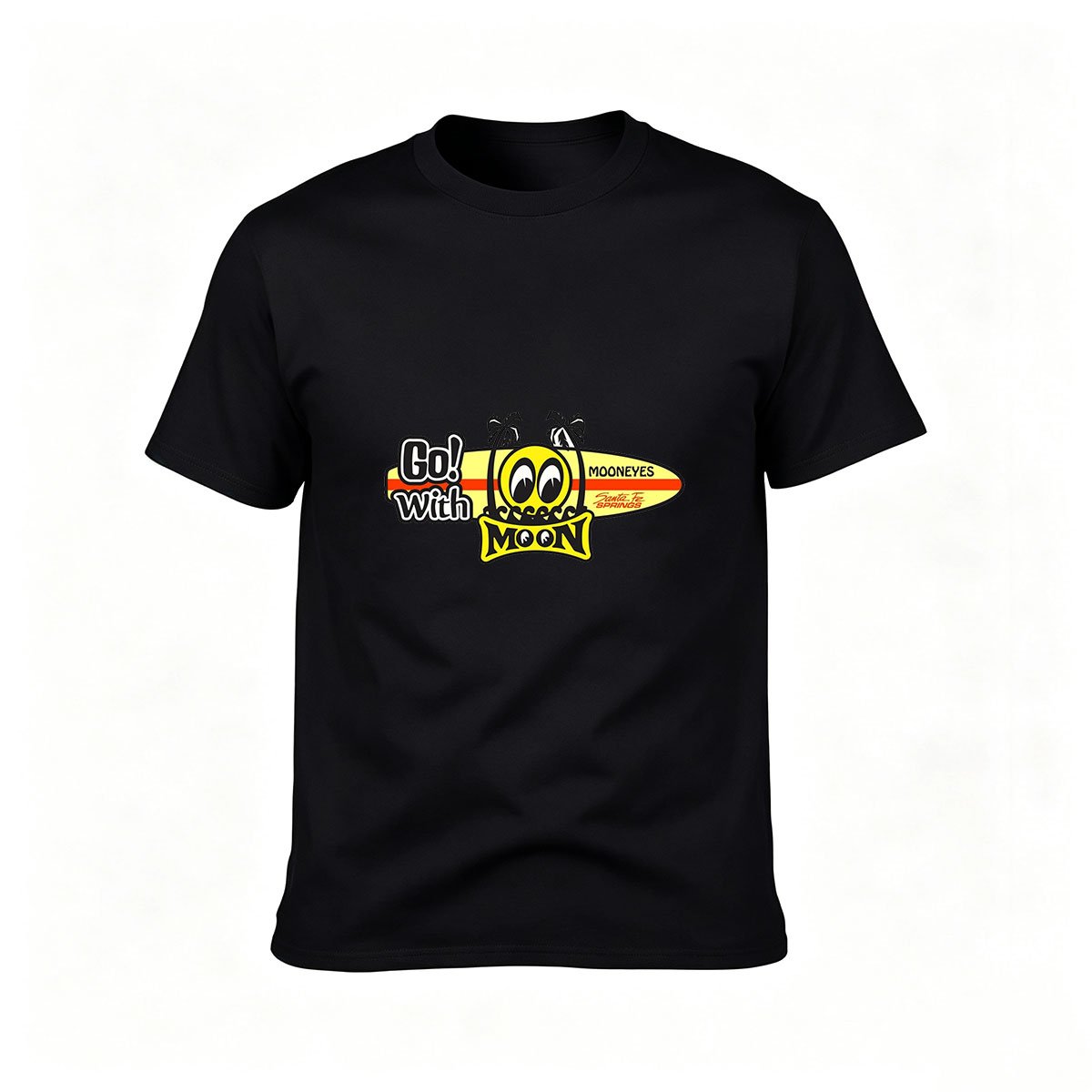 Go With Moon Surfboard Men's T-Shirt Gift for Surfers