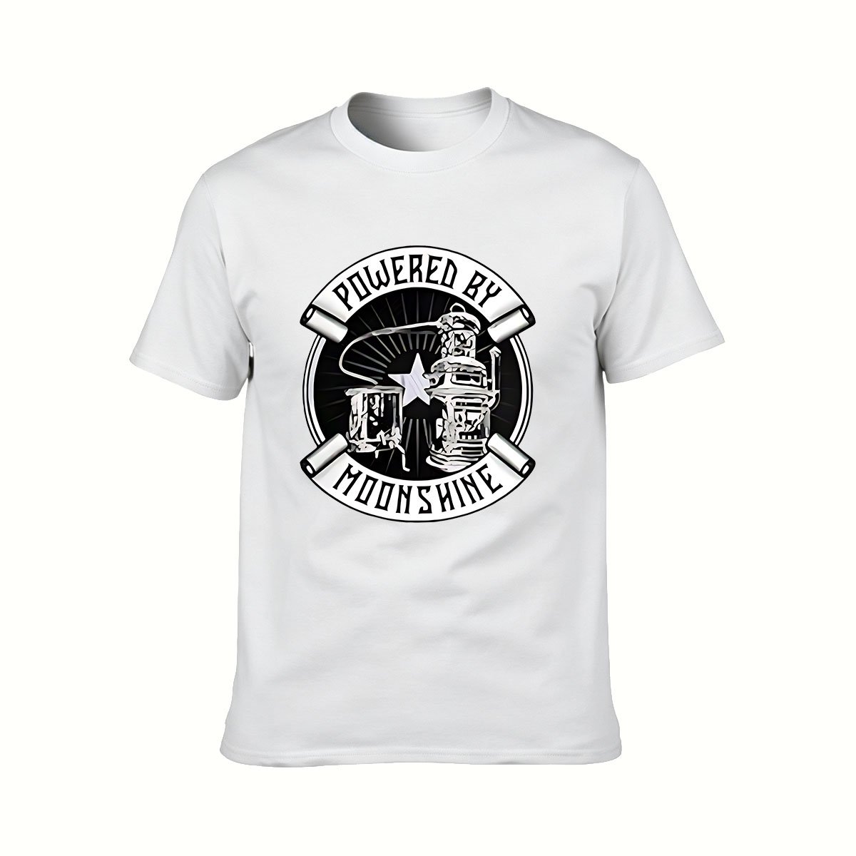 Powered by Moonshine Men's T-Shirt Country Music Gift - Image 2