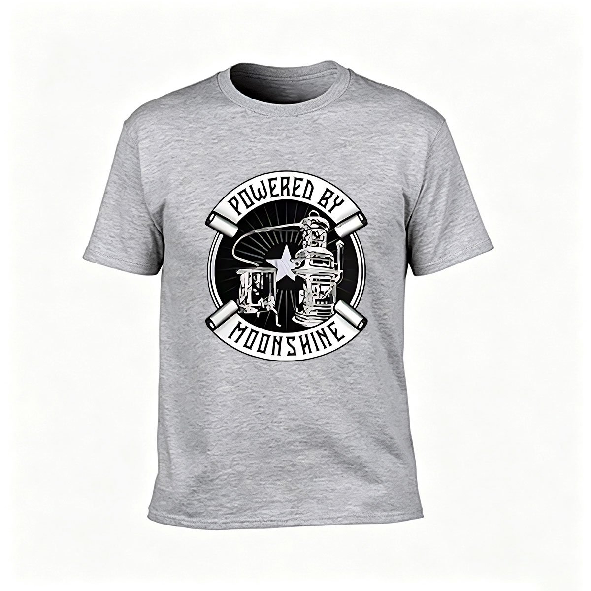 Powered by Moonshine Men's T-Shirt Country Music Gift - Image 3