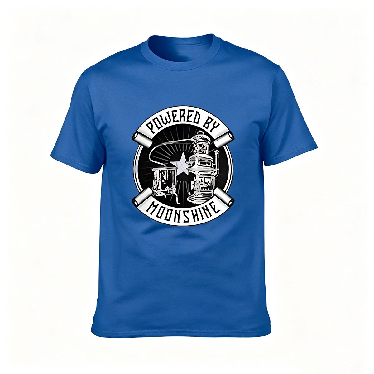 Powered by Moonshine Men's T-Shirt Country Music Gift - Image 4