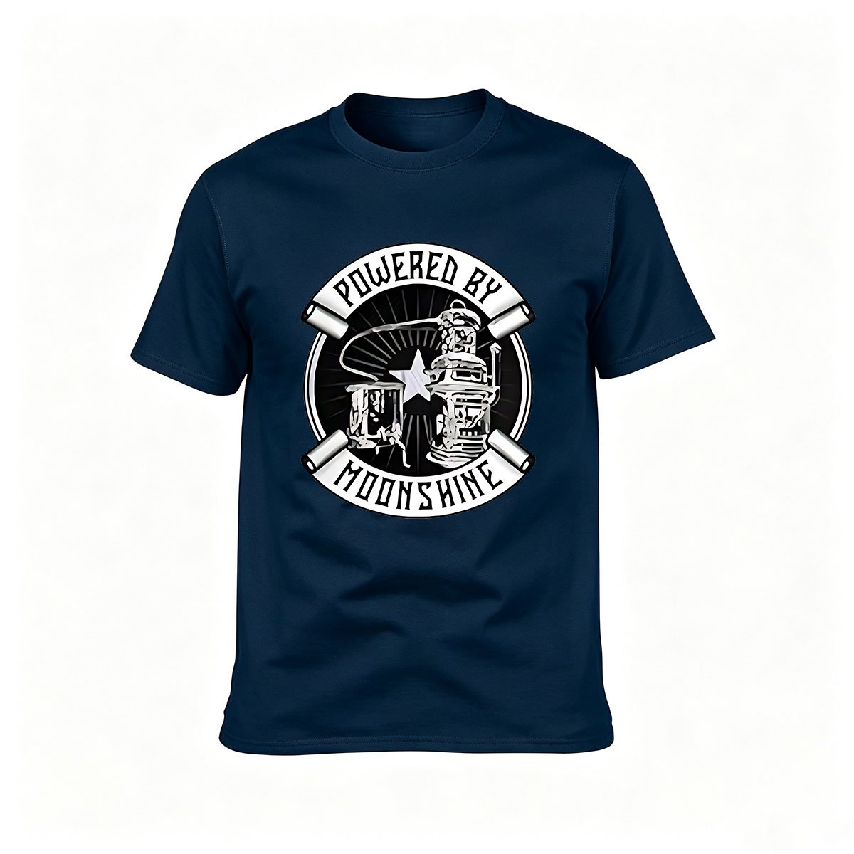 Powered by Moonshine Men's T-Shirt Country Music Gift - Image 6