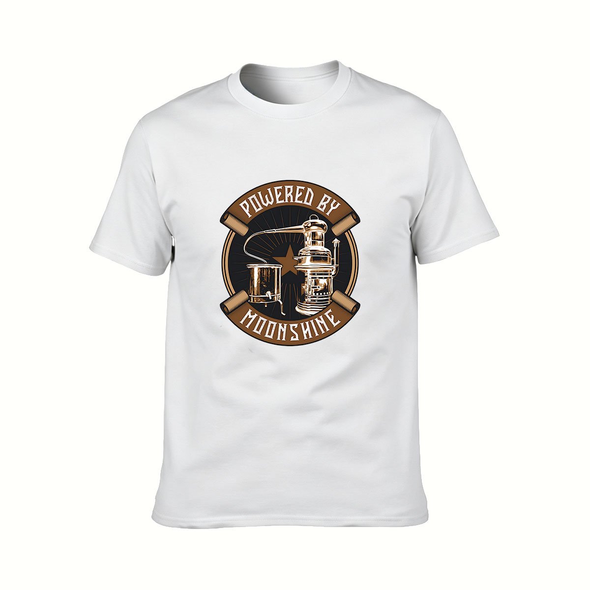 Powered by Moonshine Men's T-Shirt Country Music Gift - Image 2