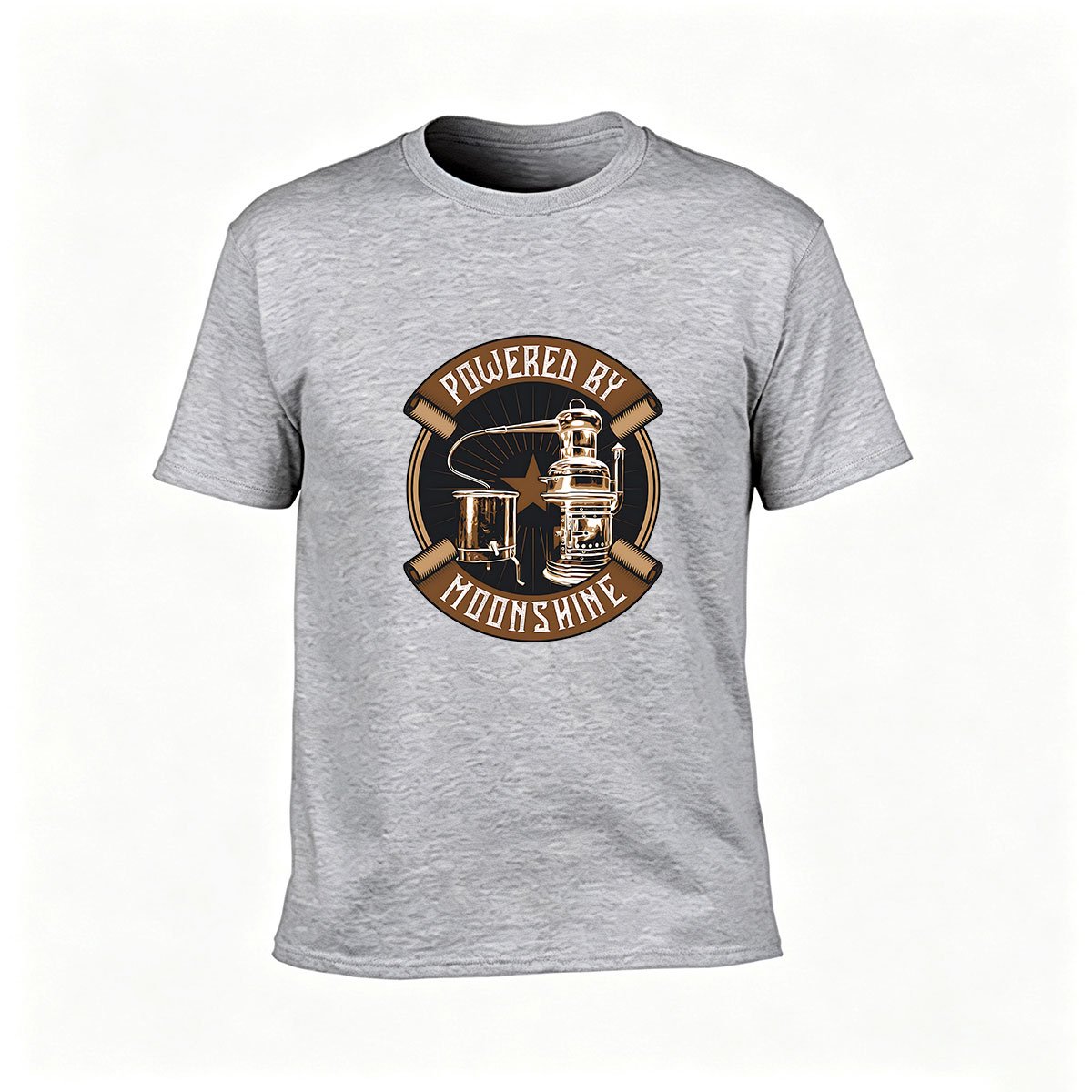 Powered by Moonshine Men's T-Shirt Country Music Gift - Image 3