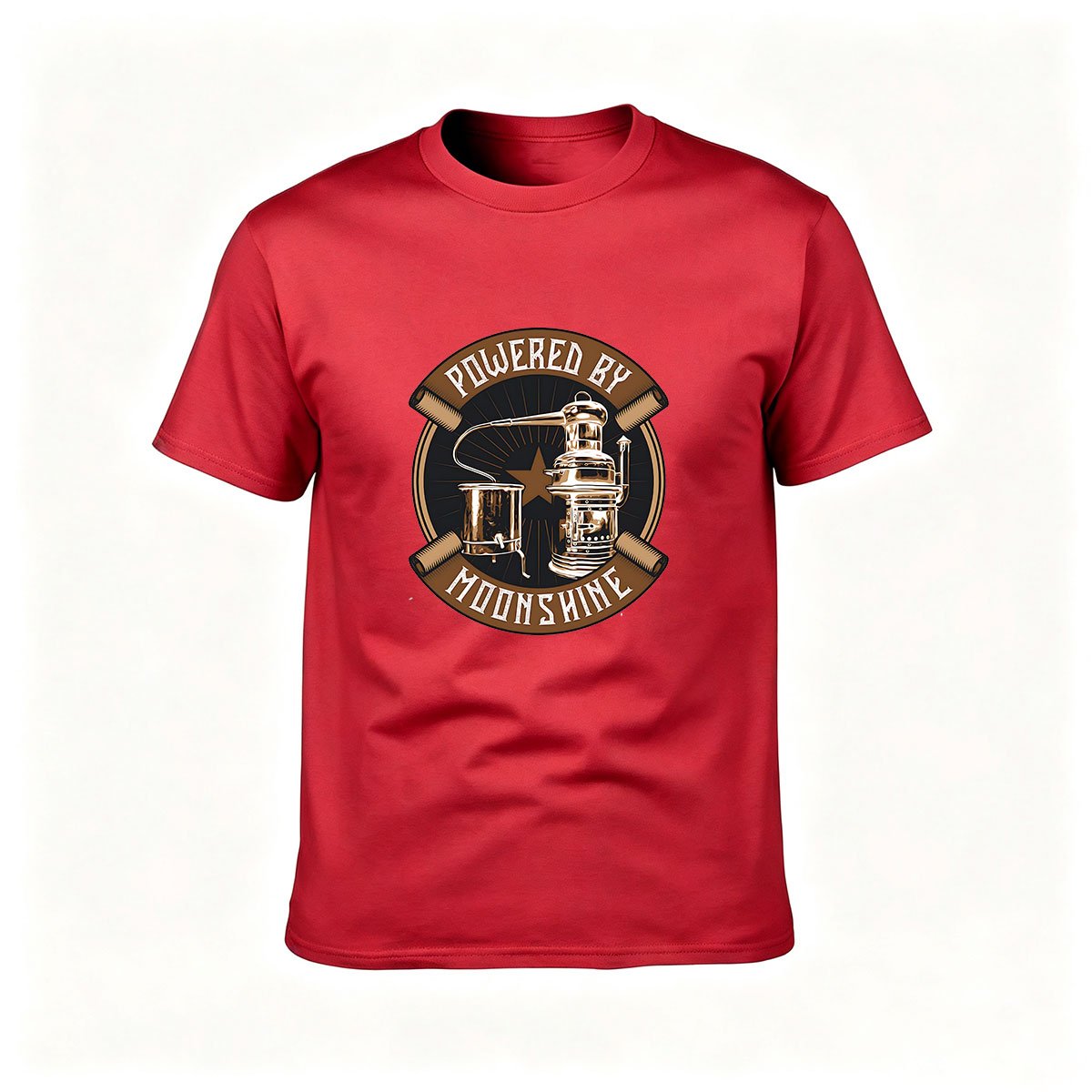 Powered by Moonshine Men's T-Shirt Country Music Gift - Image 5