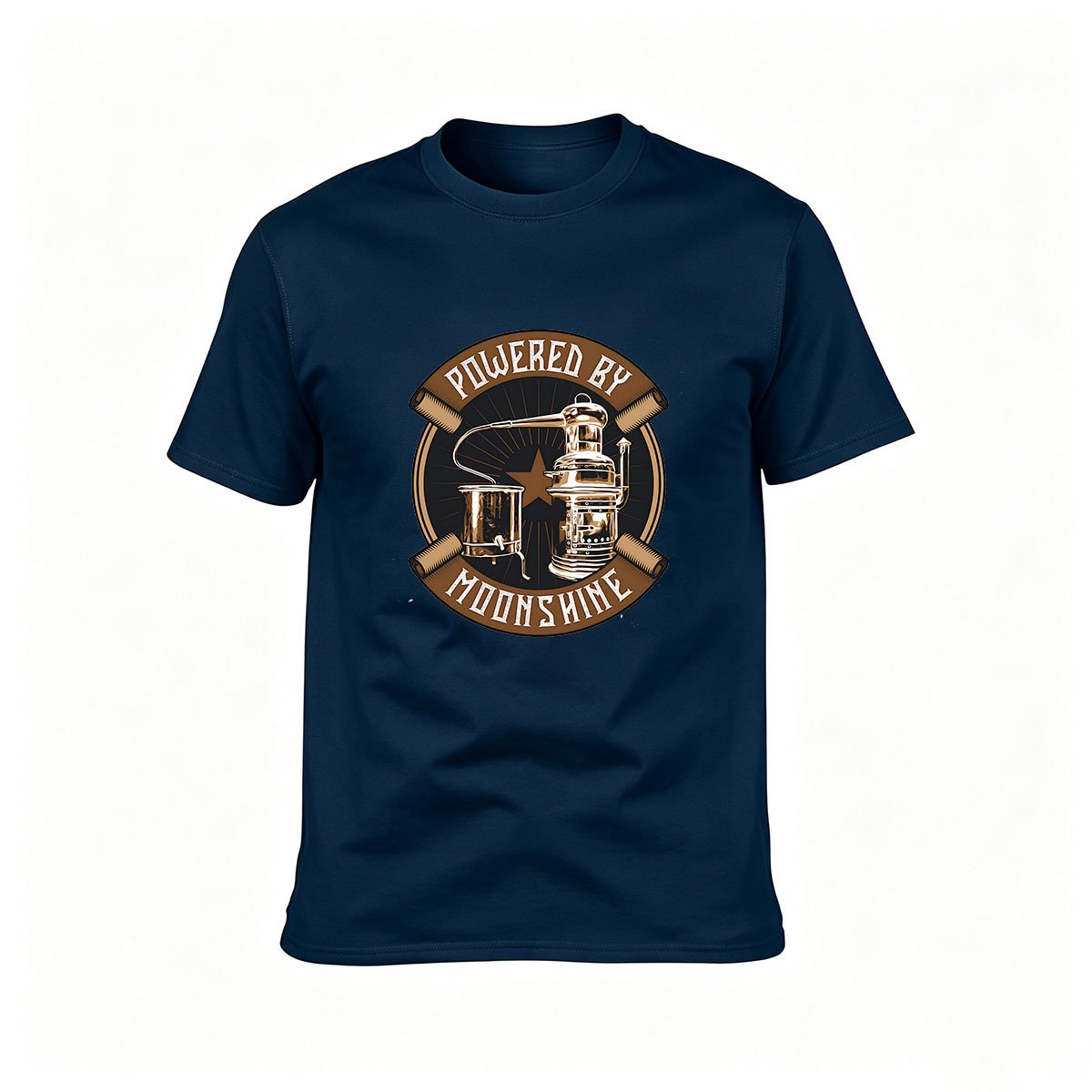 Powered by Moonshine Men's T-Shirt Country Music Gift - Image 6