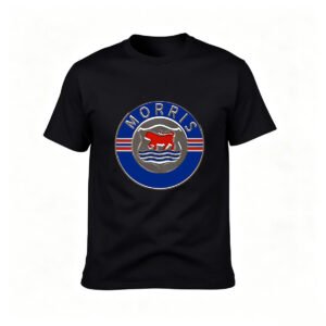 Morris Logo T-Shirt Men's Classic Black Tee Gift for Car Enthusiasts