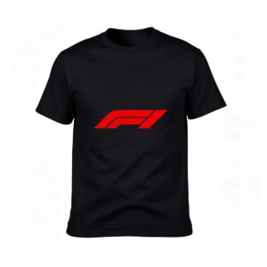 F1 Logo Men's T-Shirt Black Red Formula 1 Racing Tee Gift