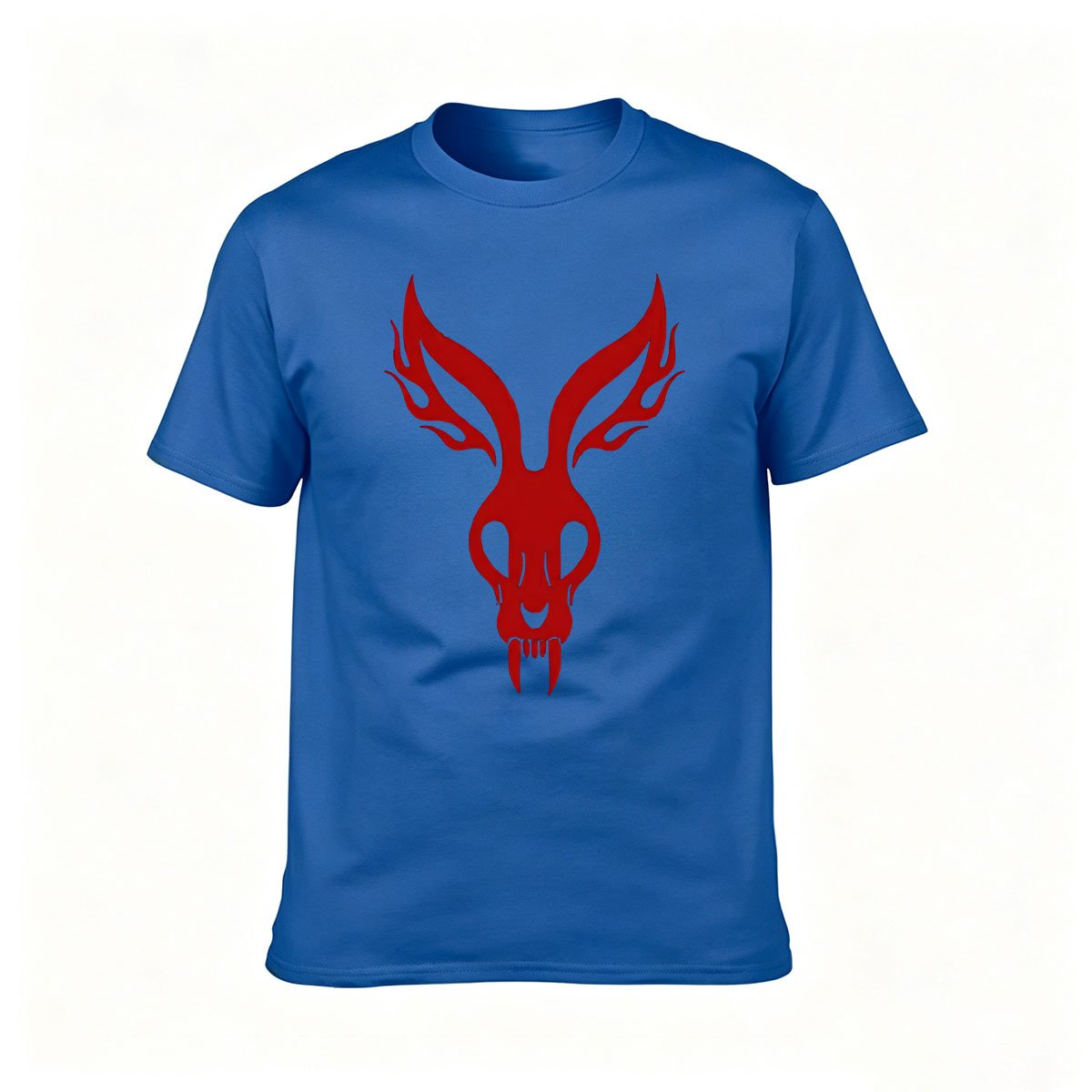 Red Deer Skull Print Men's T-Shirt Halloween Gift - Image 4