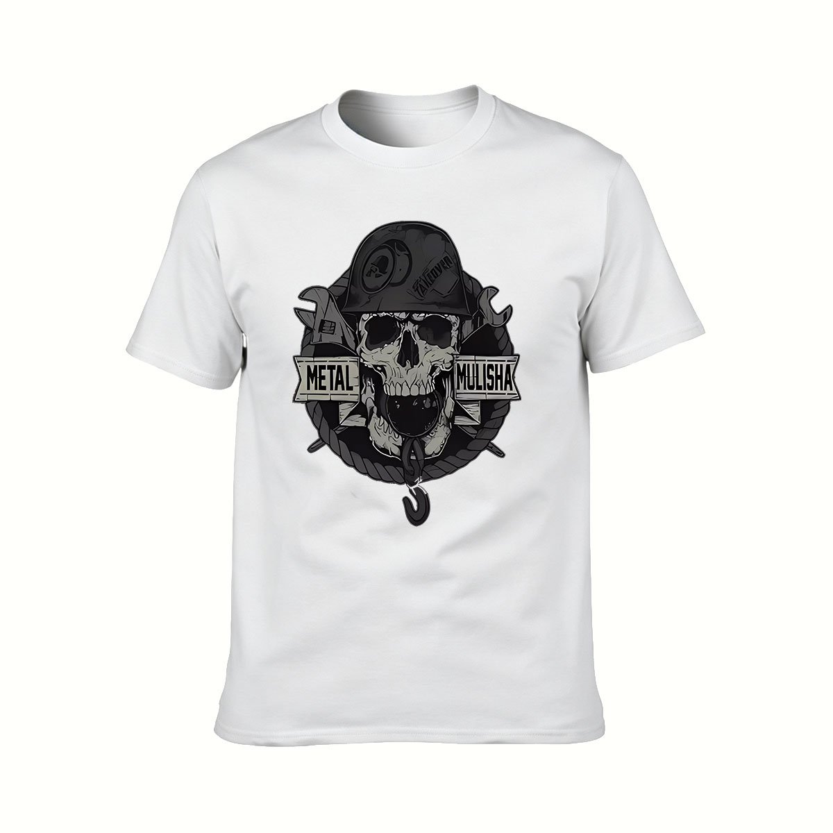 Metal Mulisha Skull Helmet T-Shirt Men's Graphic Tee Gift - Image 2