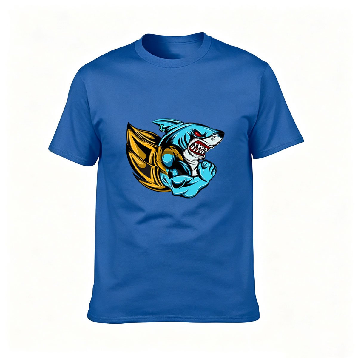 Shark Muscle T-Shirt Men's Cool Graphic Tee Gift for Gym Lovers - Image 4
