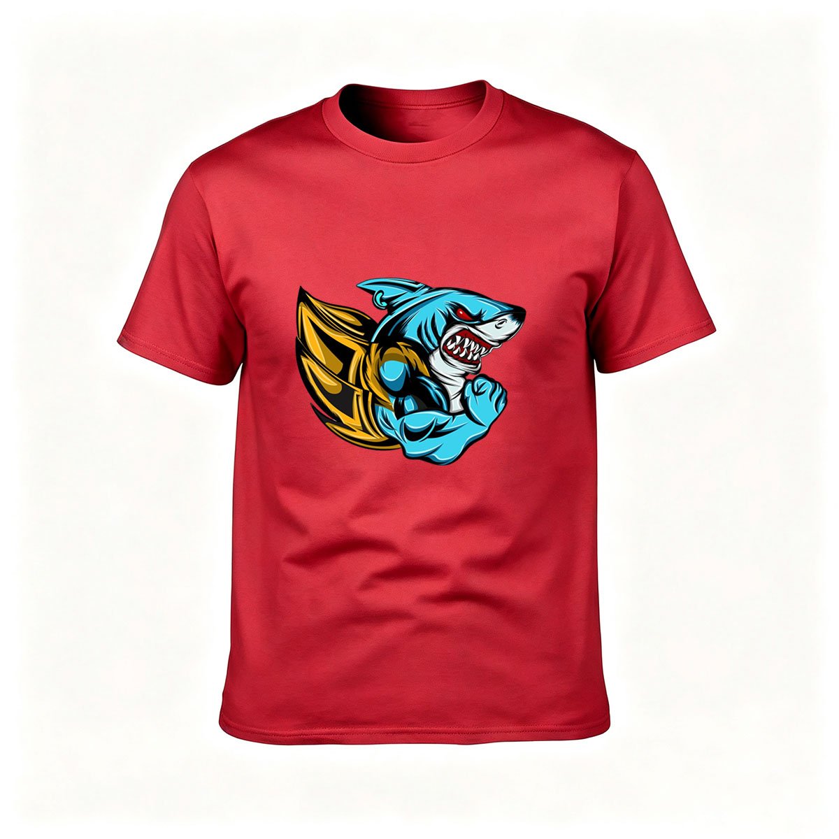 Shark Muscle T-Shirt Men's Cool Graphic Tee Gift for Gym Lovers - Image 5
