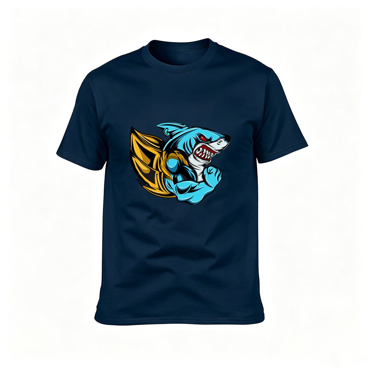 Shark Muscle T-Shirt Men's Cool Graphic Tee Gift for Gym Lovers - Image 6