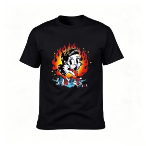 Sylvester Cat Flame Design Men's T-Shirt Gift for Fans