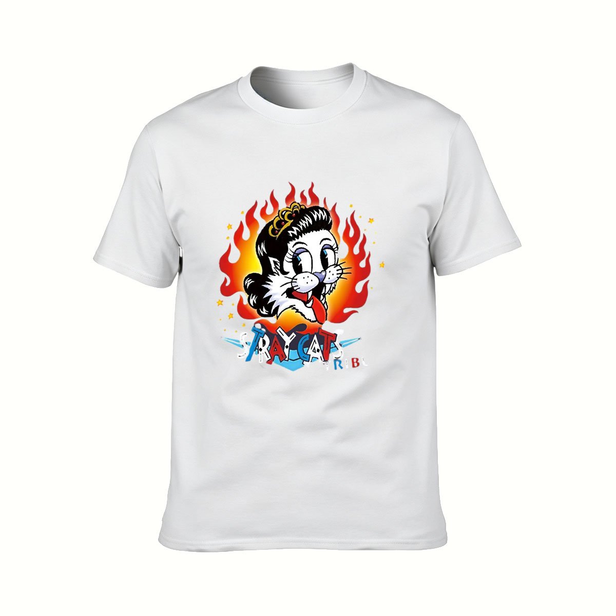 Sylvester Cat Flame Design Men's T-Shirt Gift for Fans - Image 2