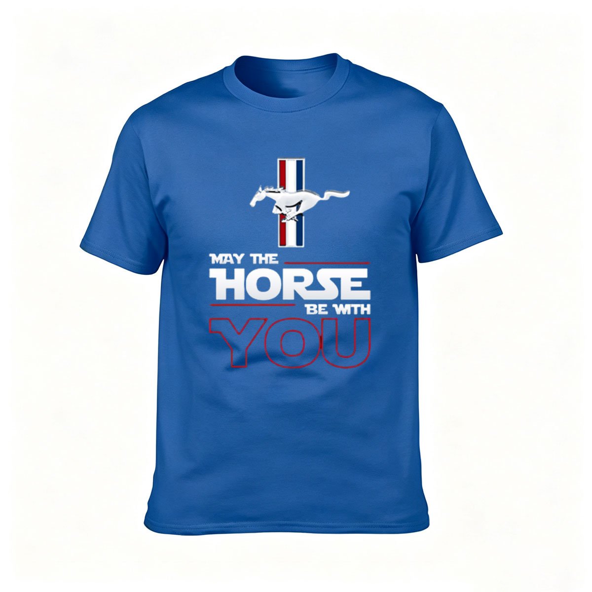 May The Horse Be With You Ford Mustang T-Shirt Men's Gift - Image 4