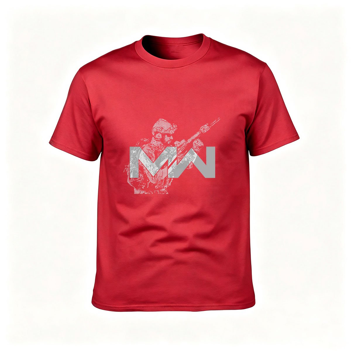 Men's Black MW Soldier Graphic T-Shirt for Gaming Fans - Image 5