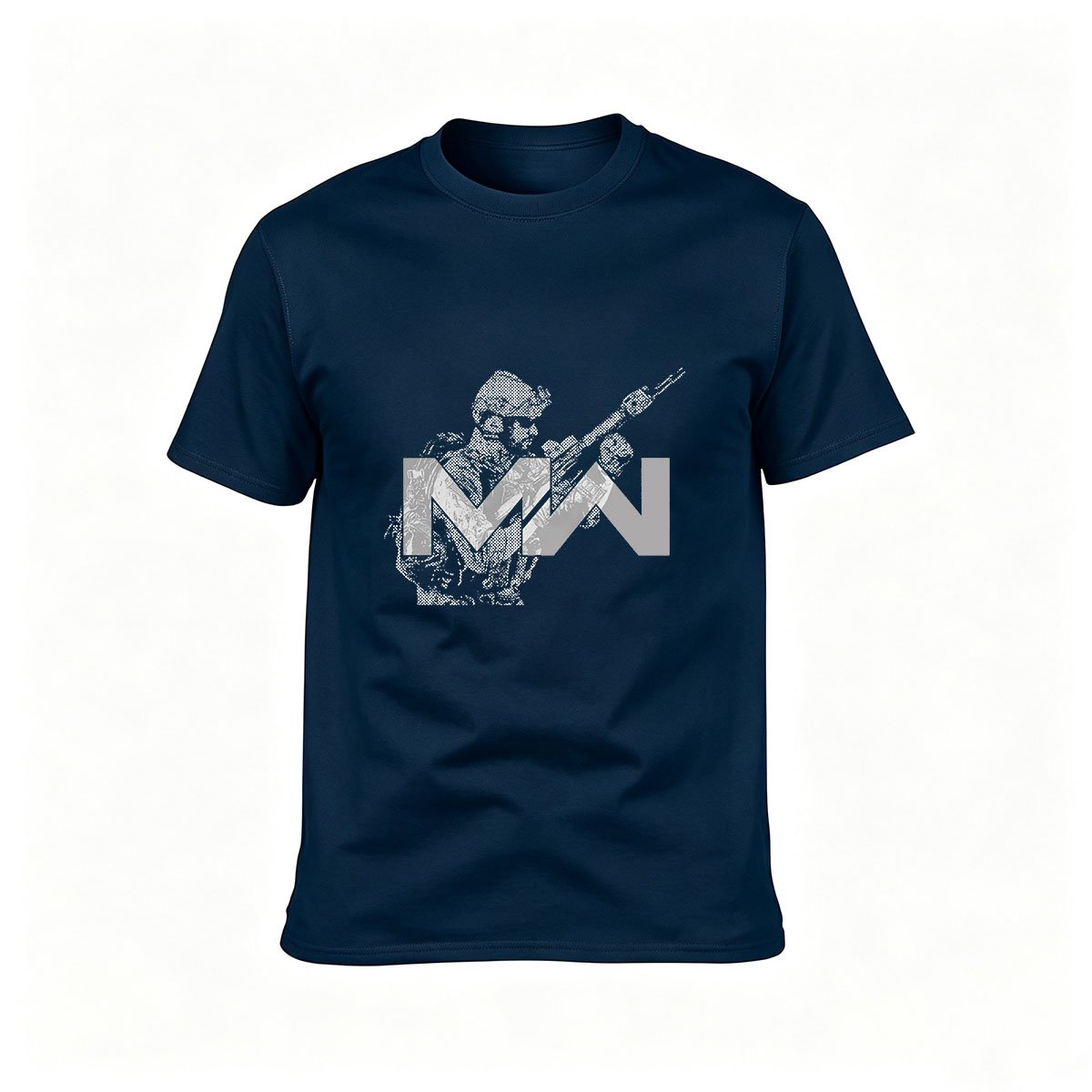 Men's Black MW Soldier Graphic T-Shirt for Gaming Fans - Image 6