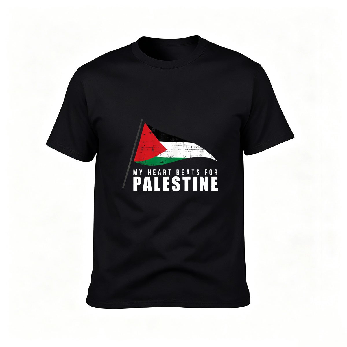 My Heart Beats for Palestine Flag T-Shirt Men Women Gift