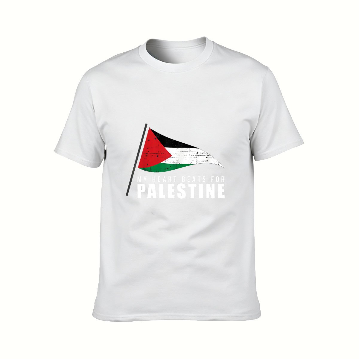 My Heart Beats for Palestine Flag T-Shirt Men Women Gift - Image 2
