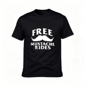 Free Mustache Rides Men's T-Shirt Funny Gift for Him