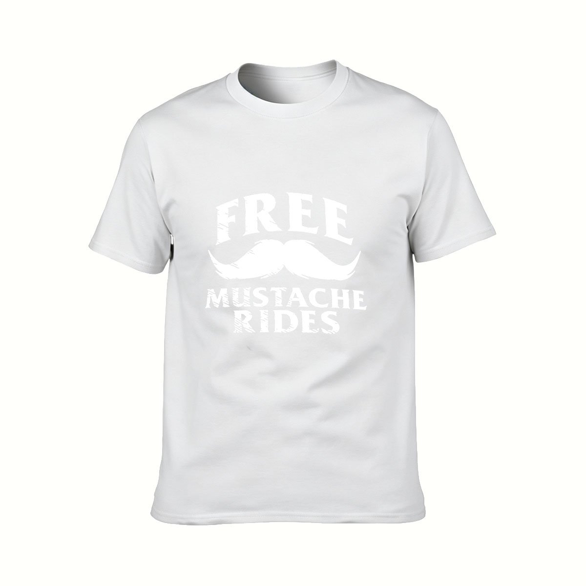 Free Mustache Rides Men's T-Shirt Funny Gift for Him - Image 2