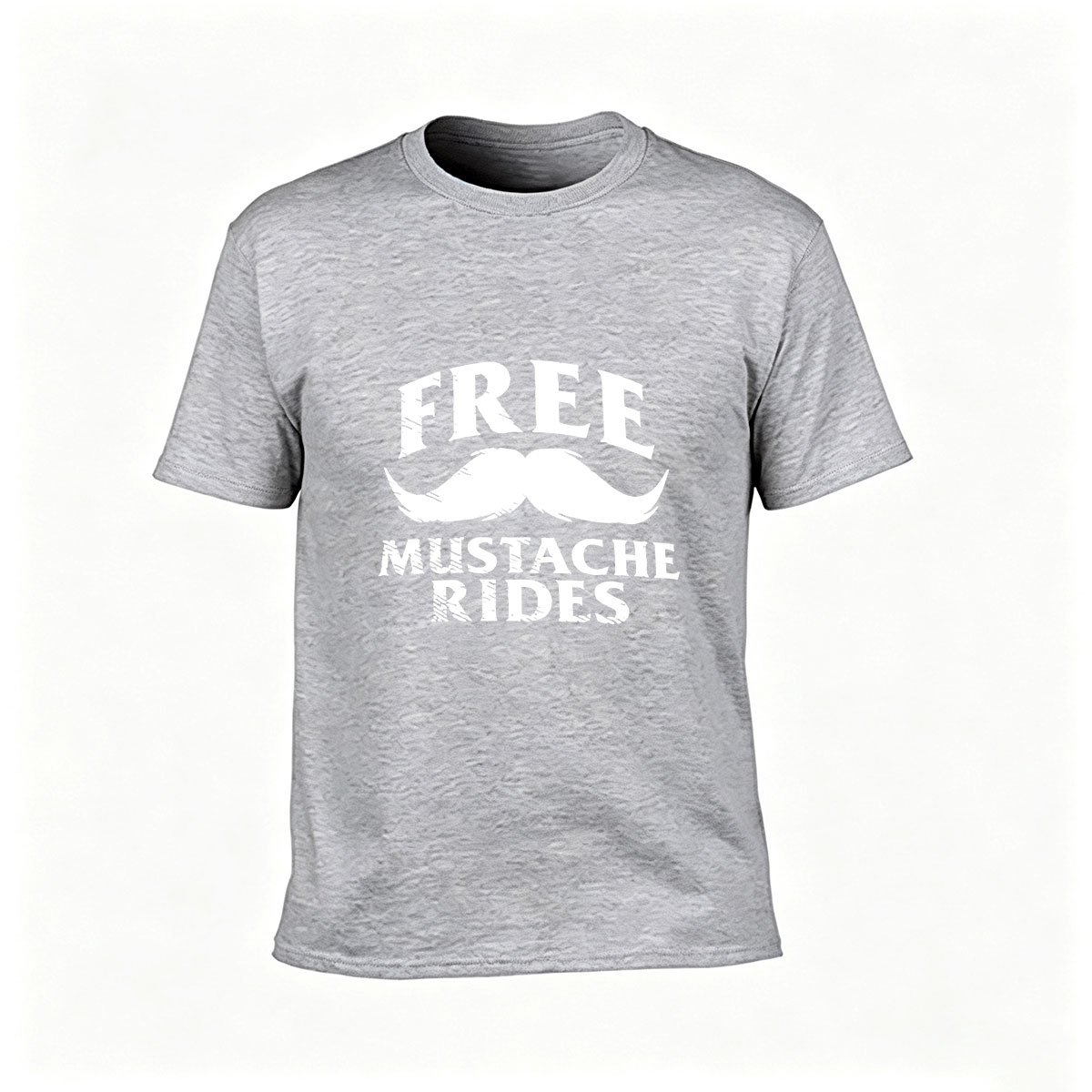 Free Mustache Rides Men's T-Shirt Funny Gift for Him - Image 3