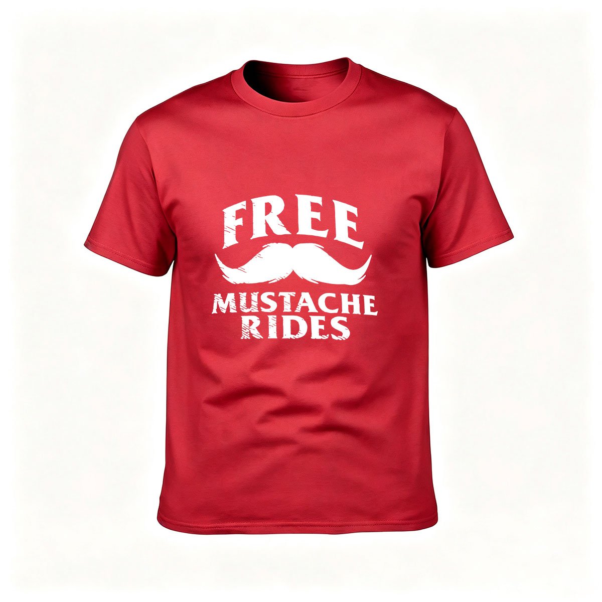 Free Mustache Rides Men's T-Shirt Funny Gift for Him - Image 5