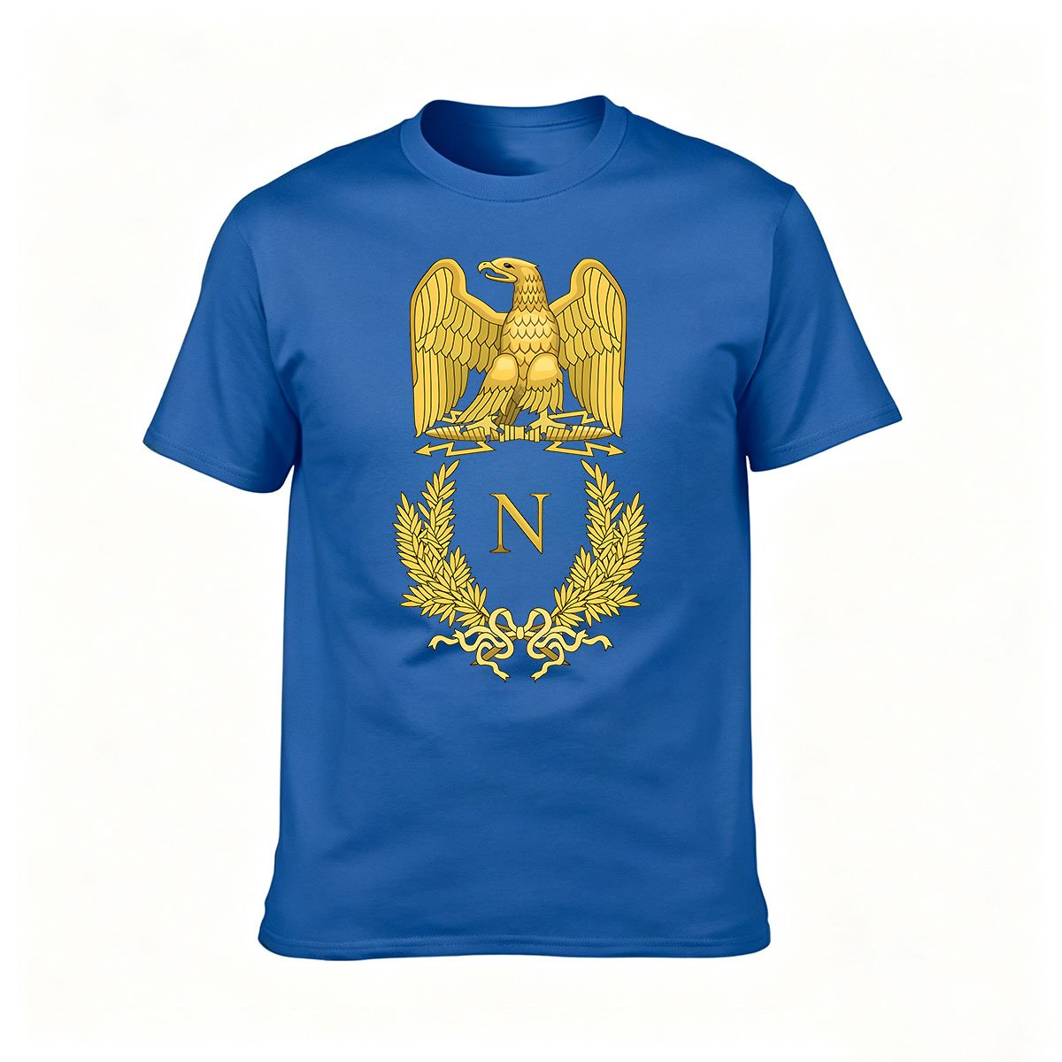 Golden Eagle Crest N T-Shirt Men's Classic Black Tee Gift for History Lovers - Image 4