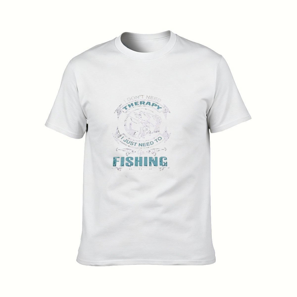 I Don't Need Therapy Just Need to Go Fishing Mens T-Shirt - Image 2
