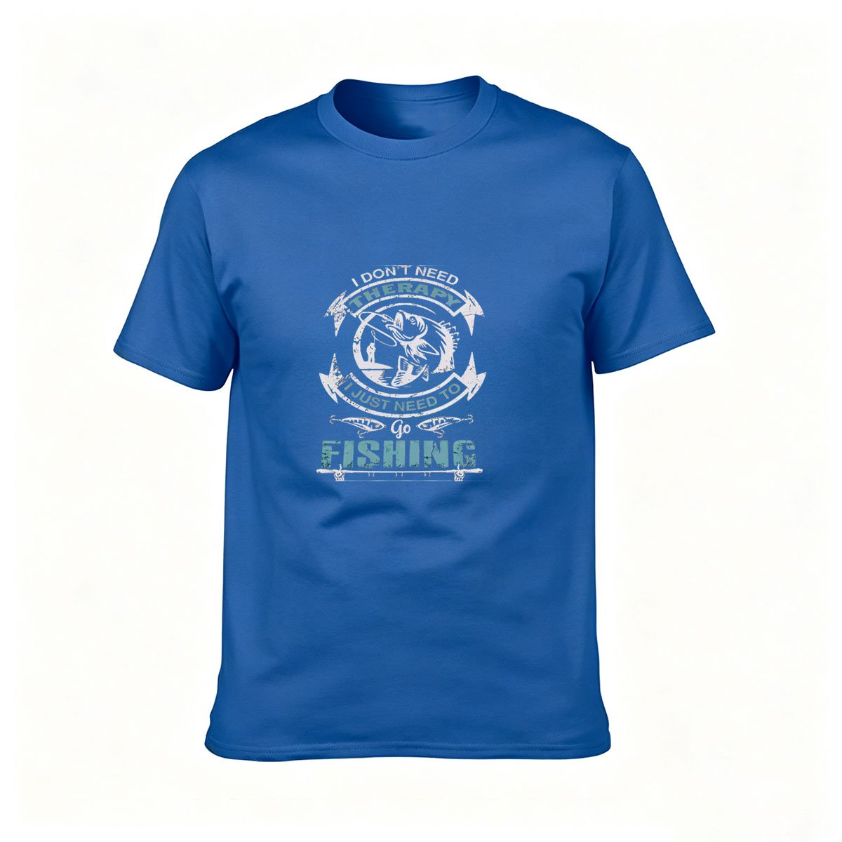 I Don't Need Therapy Just Need to Go Fishing Mens T-Shirt - Image 4