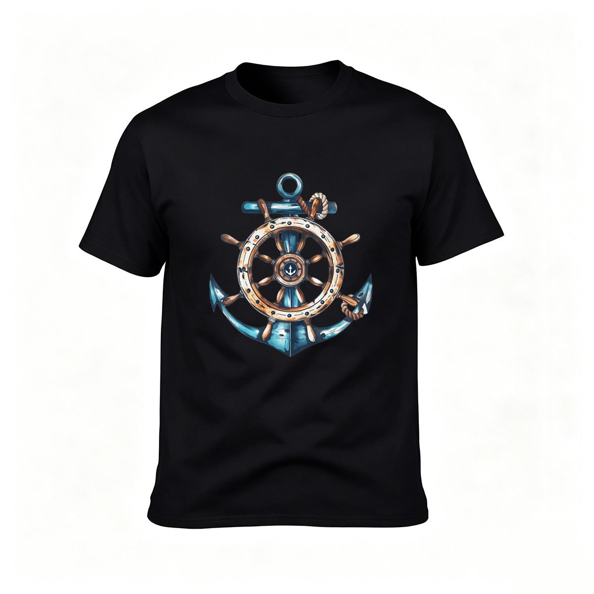 Nautical Anchor Wheel Men's T-Shirt Sea Adventure Gift