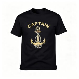 Captain Anchor Design Men's T-Shirt Nautical Gift Wear