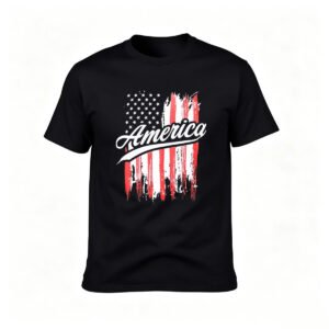America Flag T-Shirt Men Patriotic Gift for Independence Day