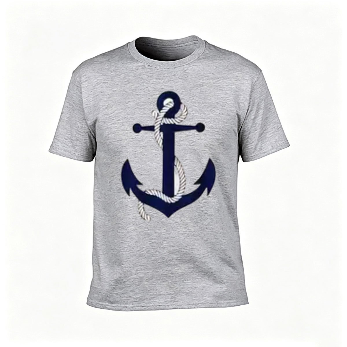Navy Anchor Rope Design Men's T-Shirt Casual Gift Wear - Image 3