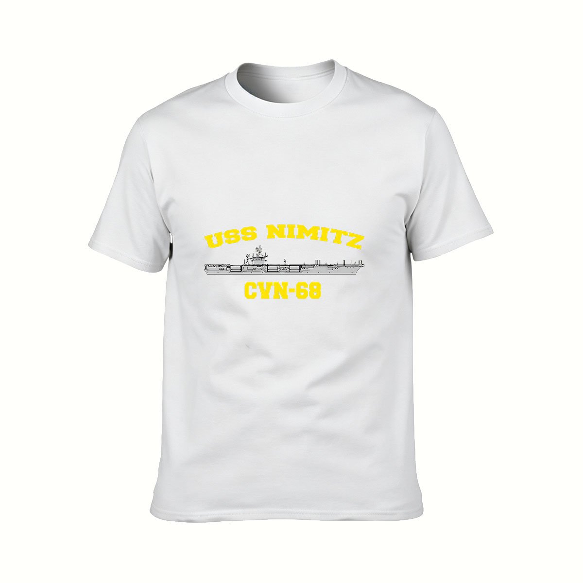 USS Nimitz CVN 68 Aircraft Carrier Men's T-Shirt Gift - Image 2
