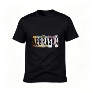 Nebraska License Plate Design Men's T-Shirt Gift for Travelers