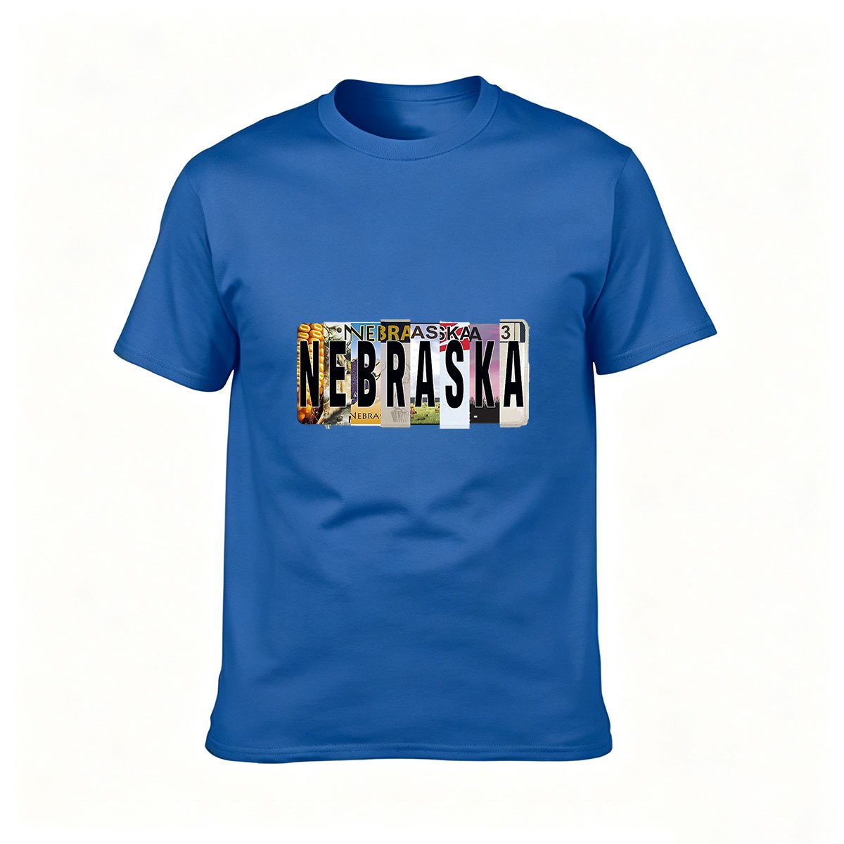 Nebraska License Plate Design Men's T-Shirt Gift for Travelers - Image 4